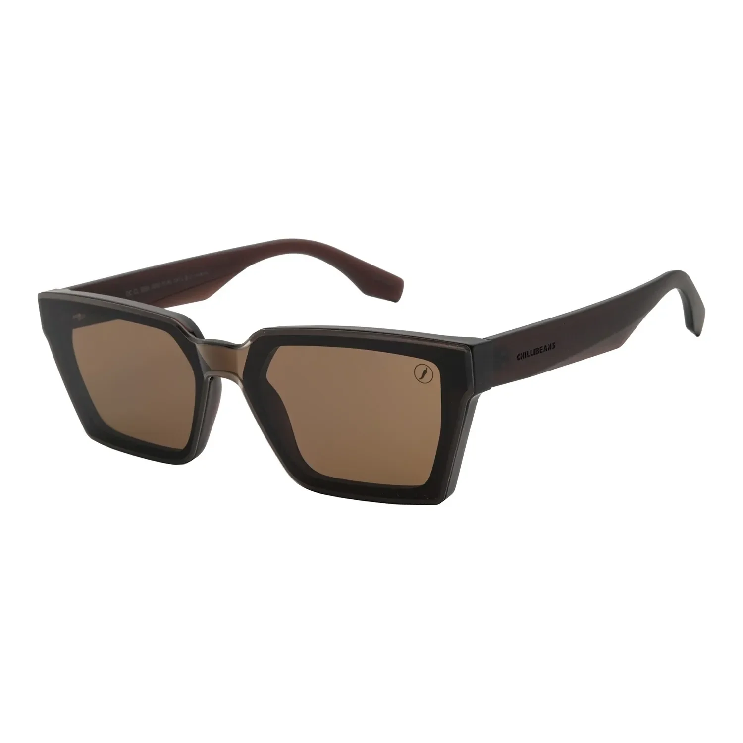 Óculos de Sol Masculino Infinity Quadrado Marrom — imagem 1