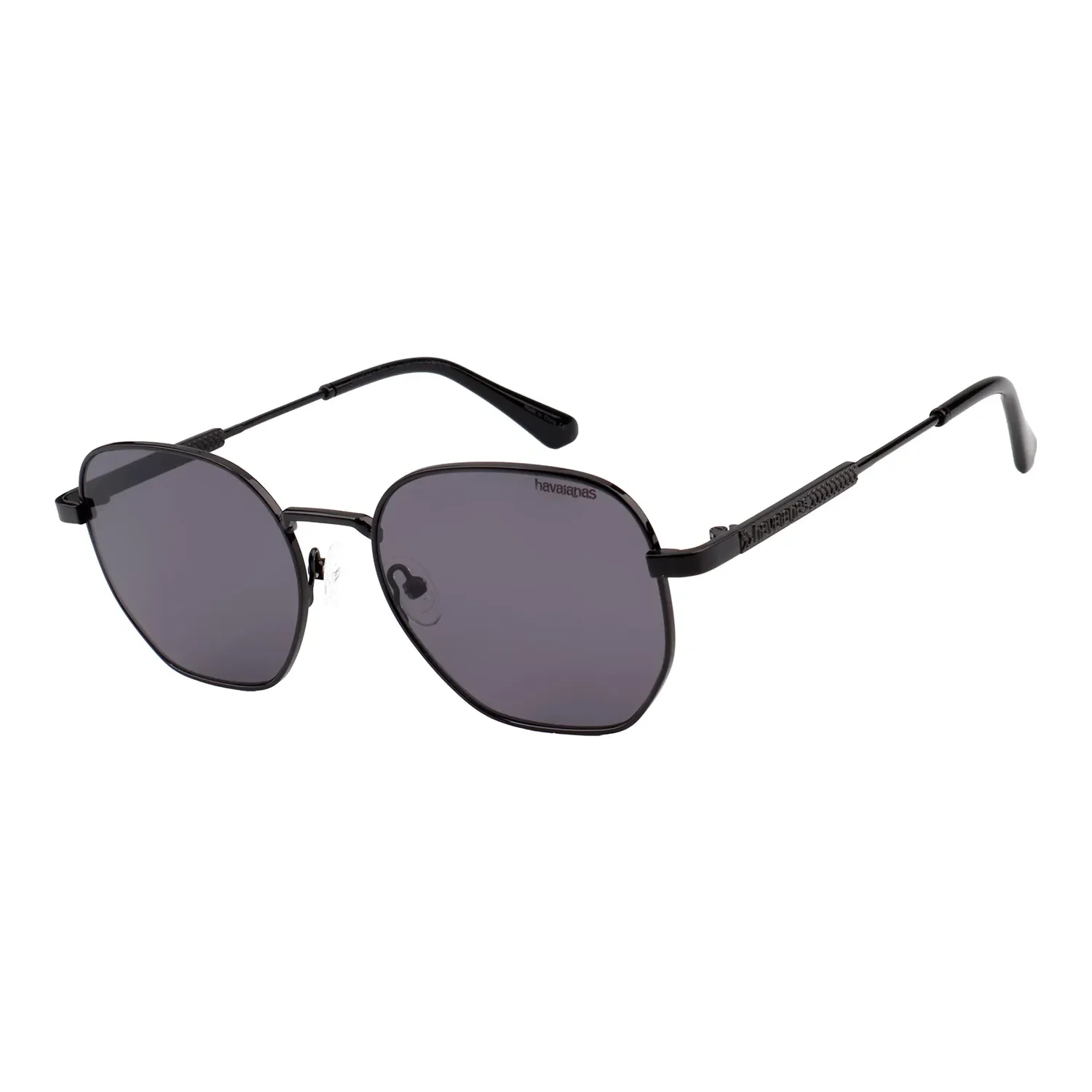 Óculos de Sol Feminino Havaianas Hexagonal Preto — imagem 1