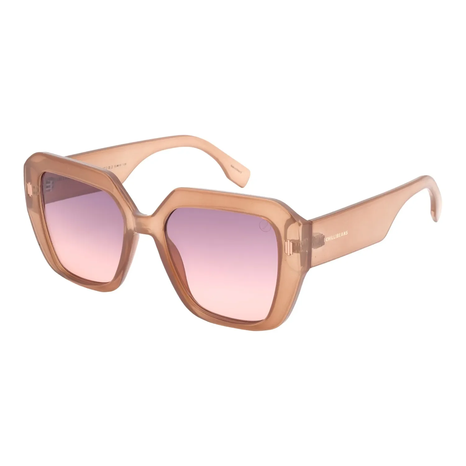 Óculos de Sol Feminino Chilli Beans Quadrado Bege — imagem 1
