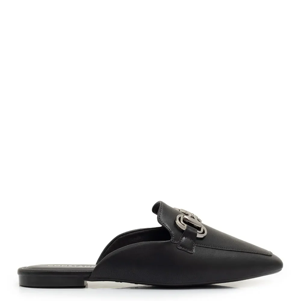 Mule Bico Quadrado Bridão Preto — imagem 1