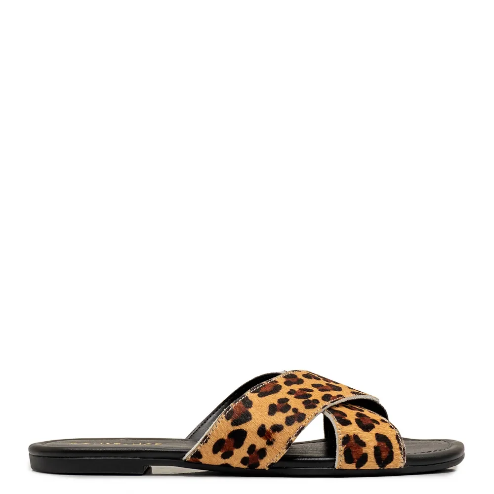Rasteira Animal Print Couro — imagem 1