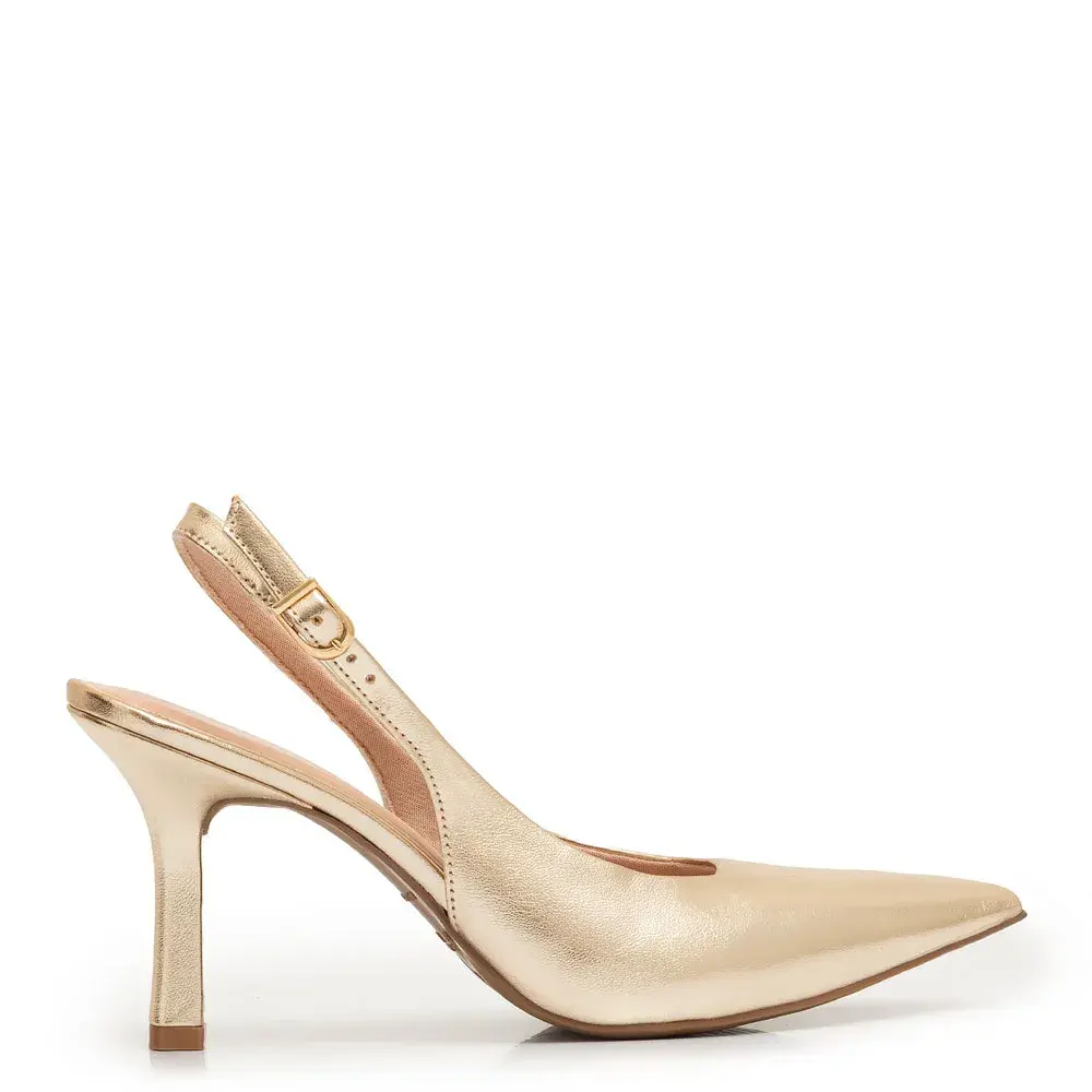 Scarpin Dourado Slingback
