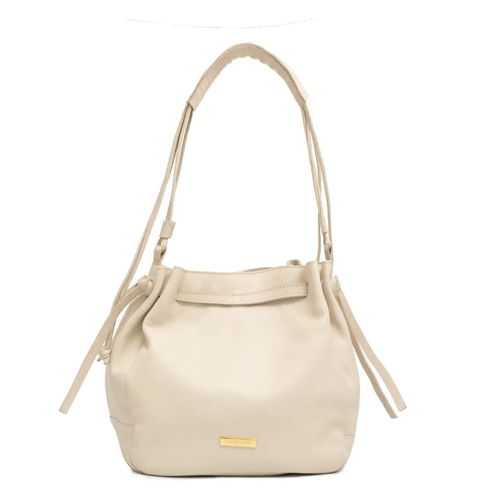Bolsa Bucket Couro Off White — imagem 1