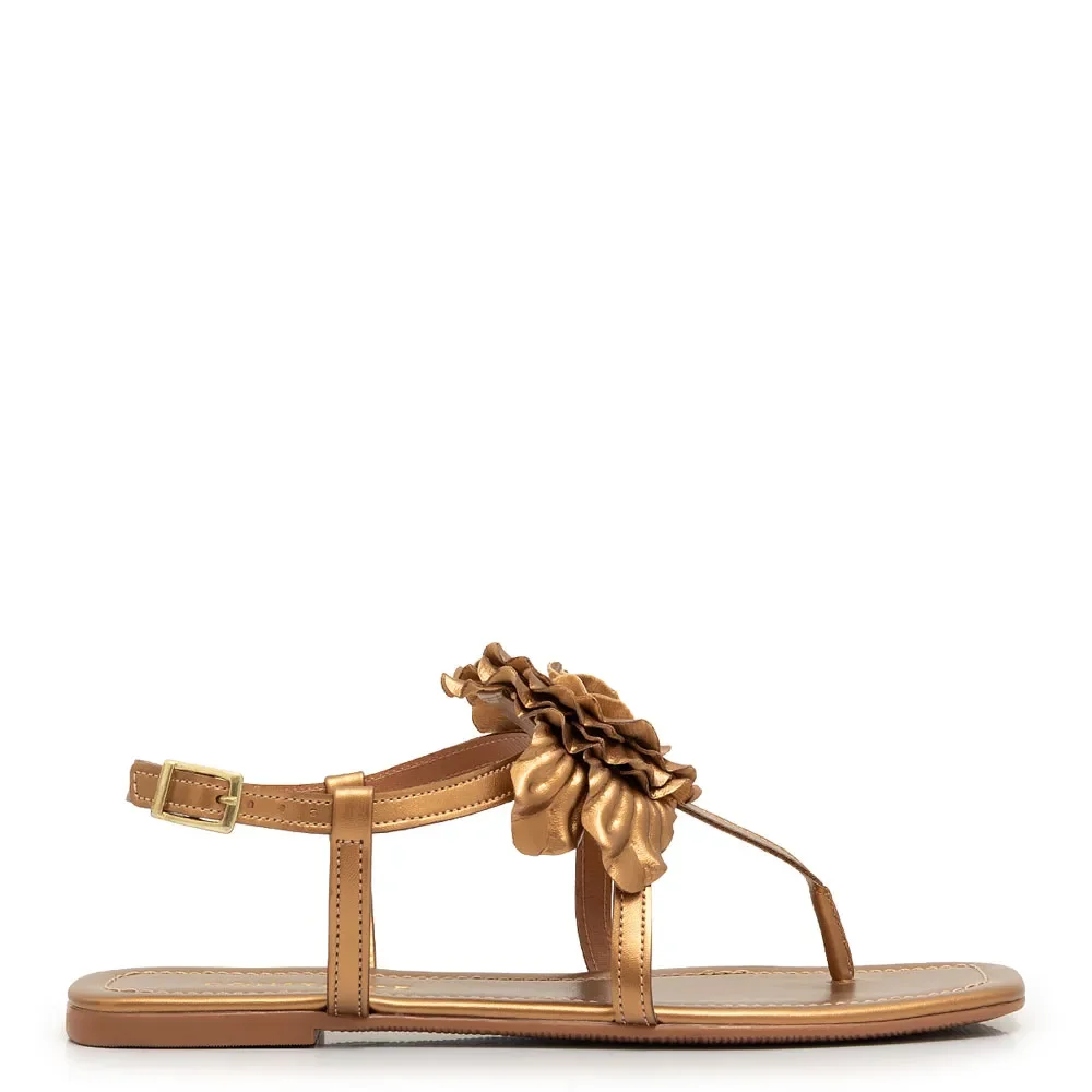 Rasteira Bronze Flor — imagem 1