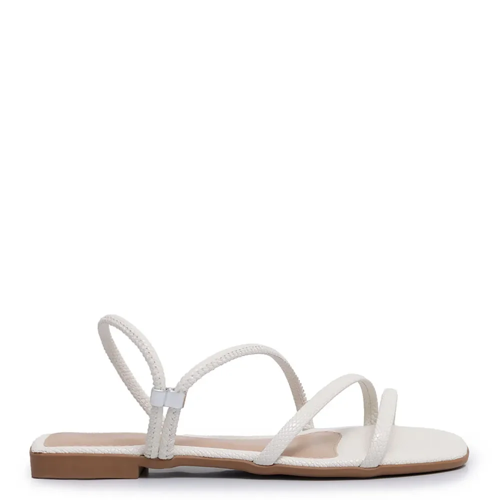 Rasteira Off White Tiras Texturizadas — imagem 1