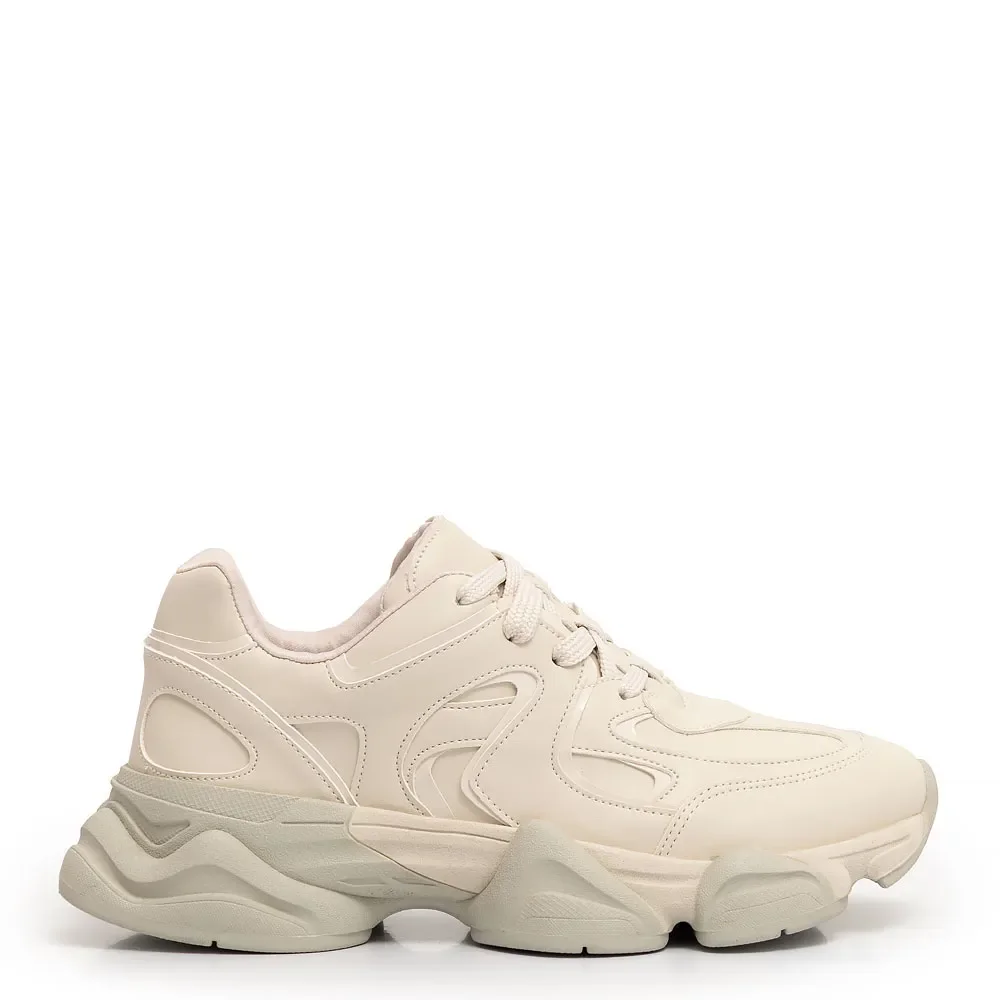 Tênis Off White Recortes Chunky — imagem 1