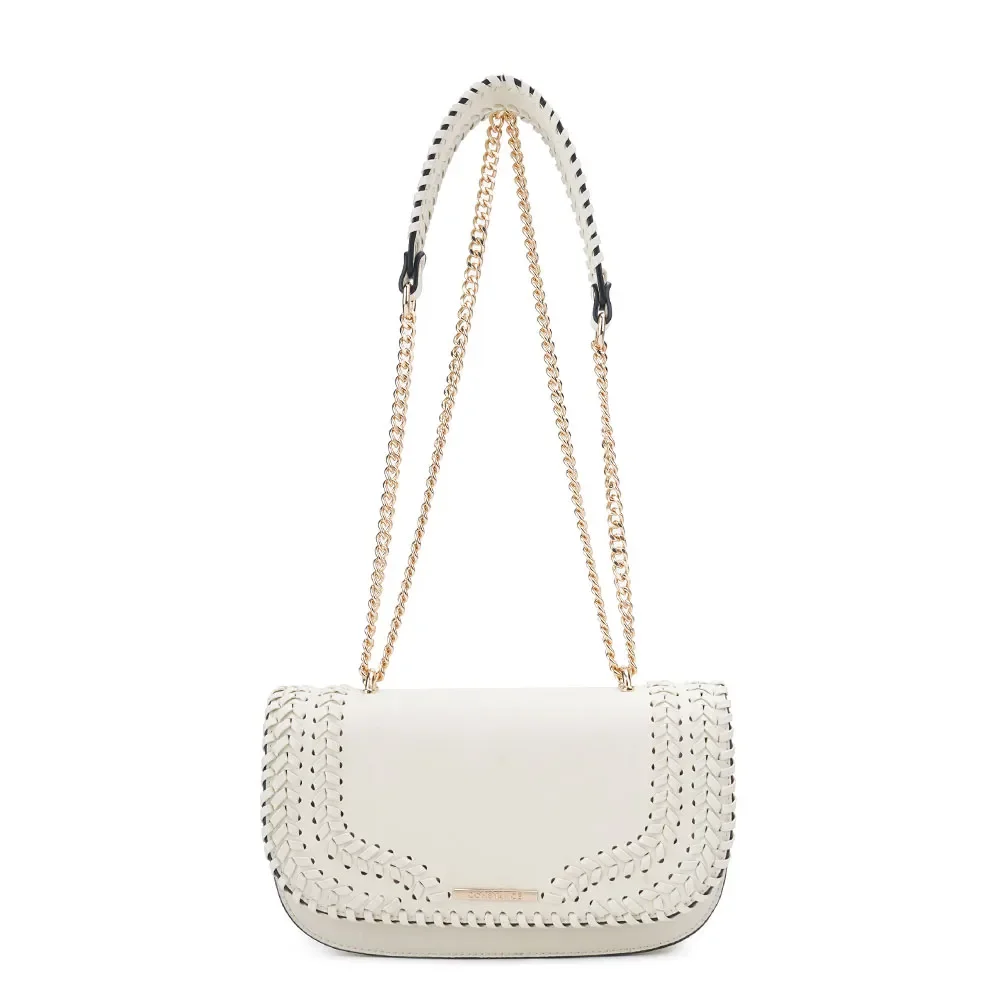 Bolsa Tiracolo Trançada Off White — imagem 1