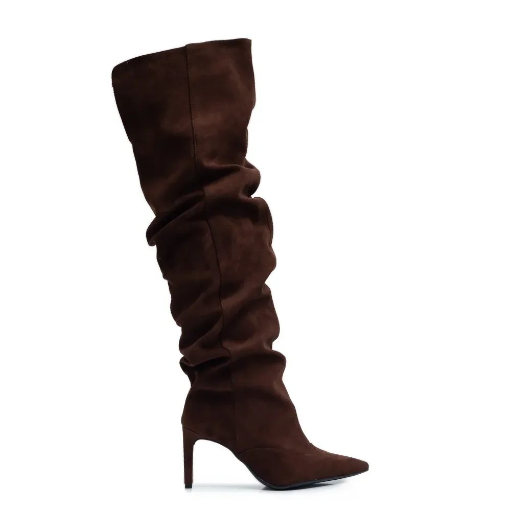 Bota Café Slouchy Cano Longo — imagem 1