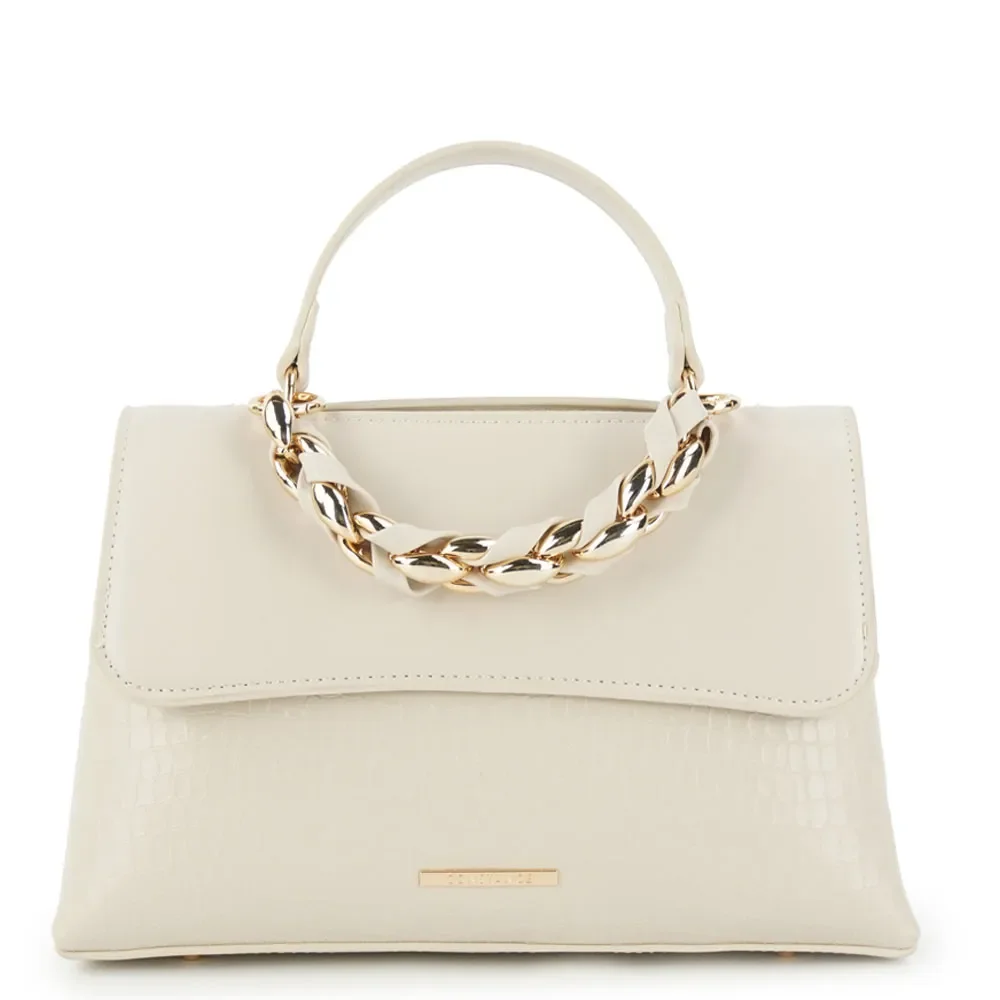 Bolsa Tiracolo Croco Off White — imagem 1