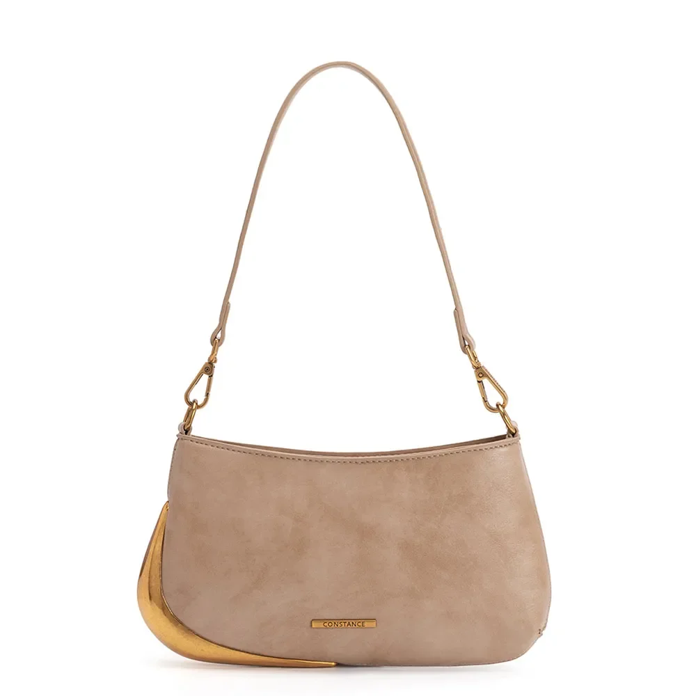 Bolsa Baguete Enfeite Bege — imagem 1