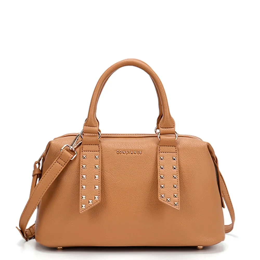 Bolsa Baú Tachas Caramelo — imagem 1
