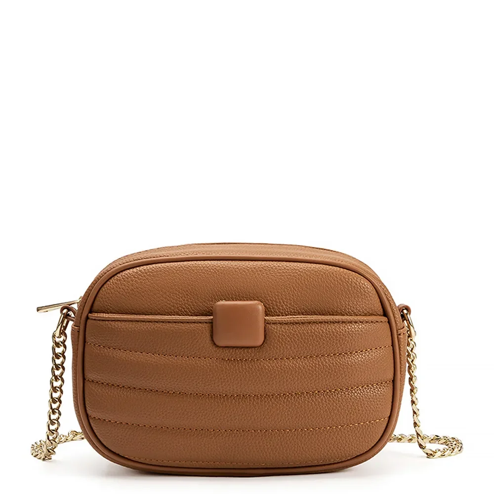 Bolsa Tiracolo Matelassê Marrom — imagem 1
