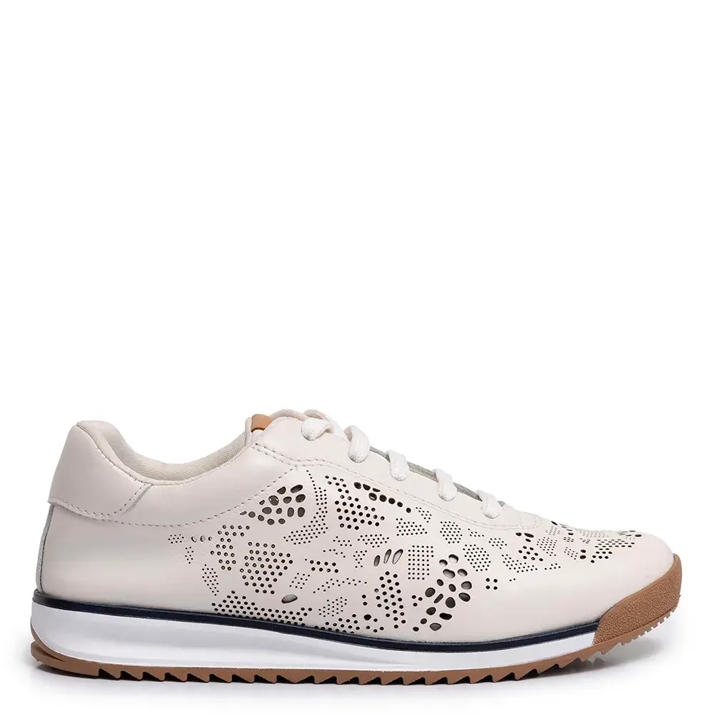 Tênis Off White Couro Laser