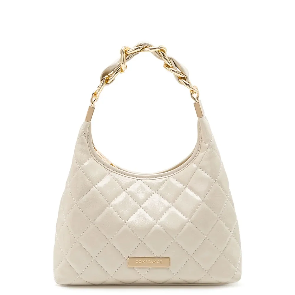 Bolsa Pequena Matelassê Corrente Off White — imagem 1