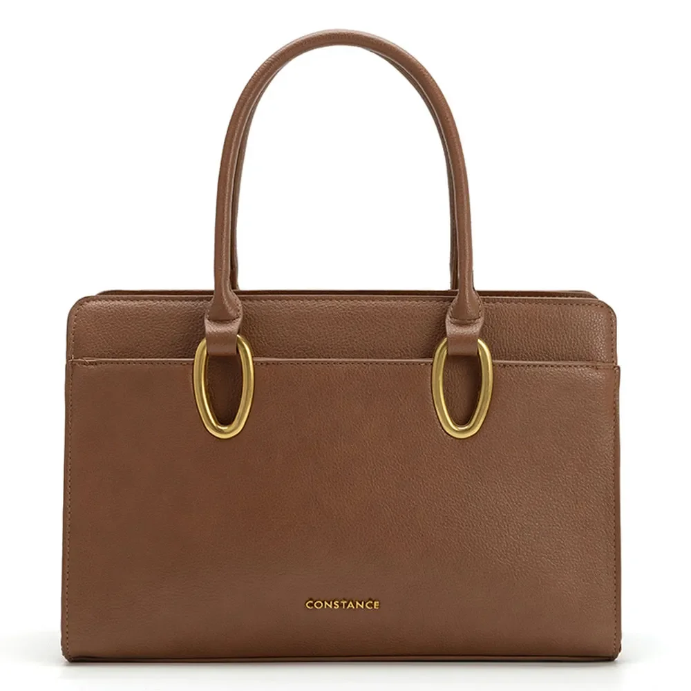 Bolsa Tote Enfeite Oval Caramelo — imagem 1
