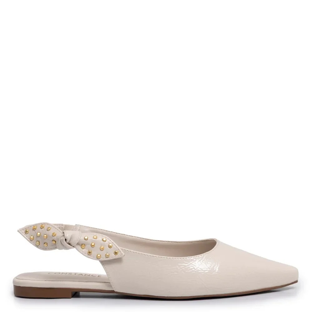 Sapatilha Off White Laço Tachas — imagem 1