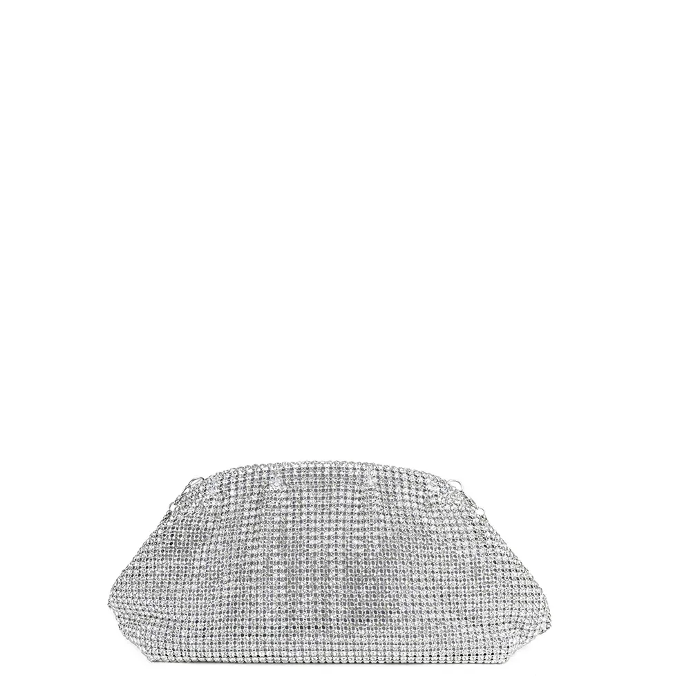 Clutch Franzida Strass Prata — imagem 1