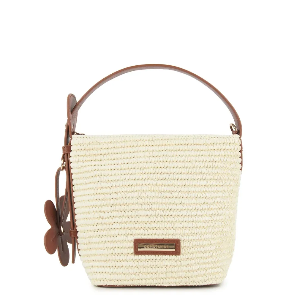 Bolsa Bucket Flor Palha — imagem 1