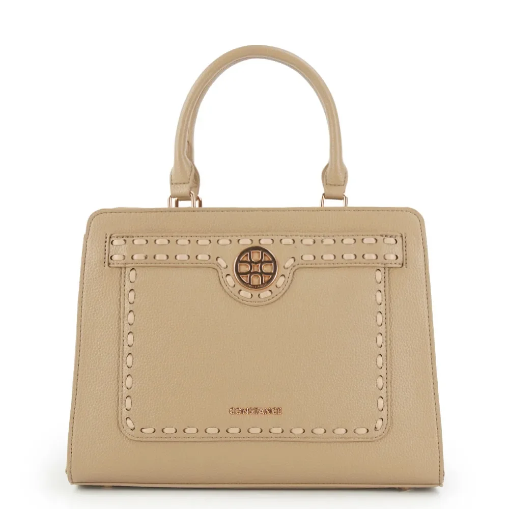 Bolsa Tote Pesponto Bordado Verde — imagem 1