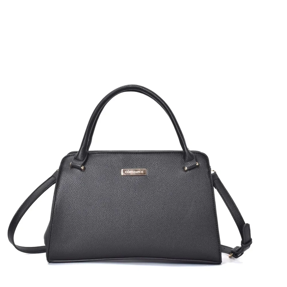 Bolsa Tote Estruturada Média Preto — imagem 1