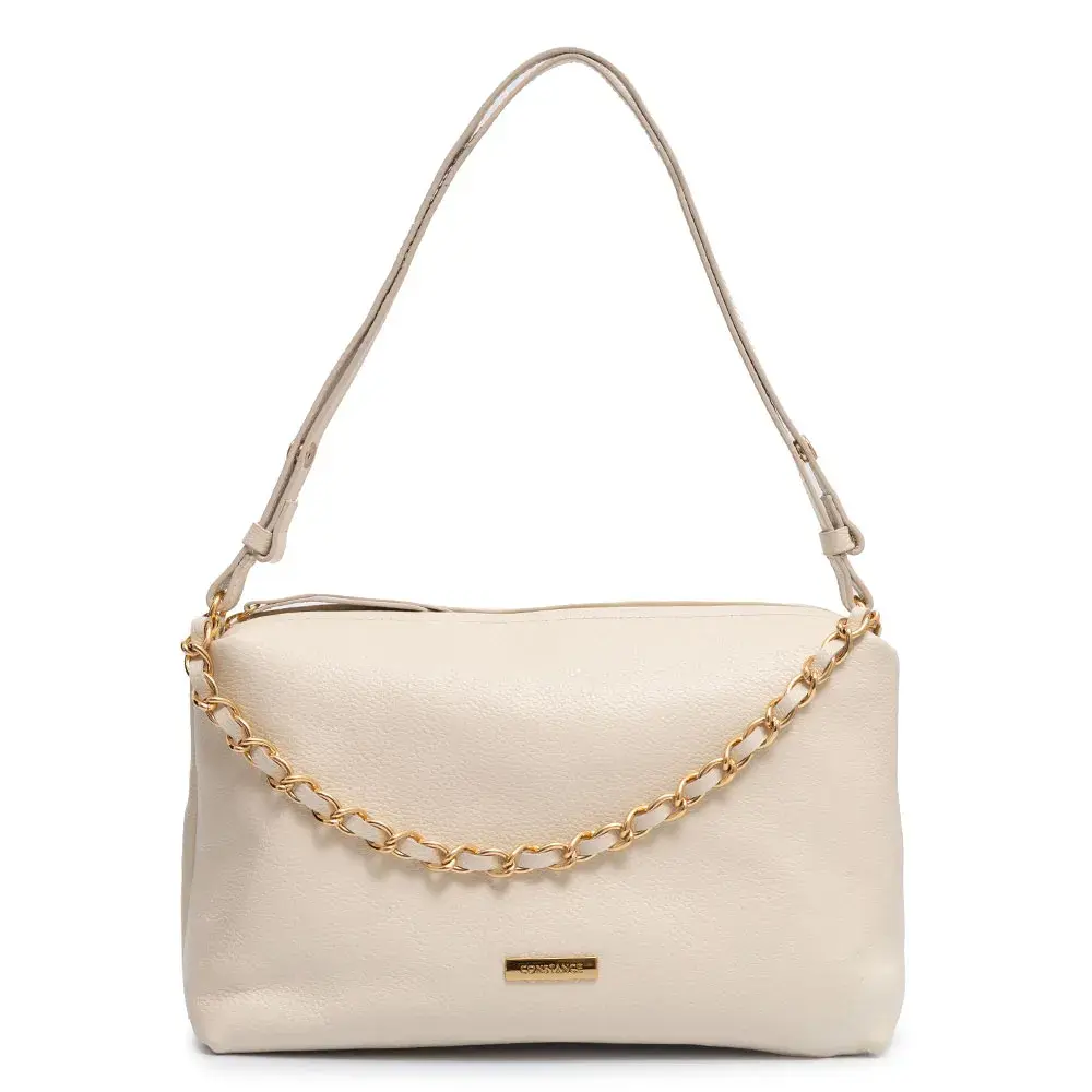 Bolsa Couro Off White Corrente