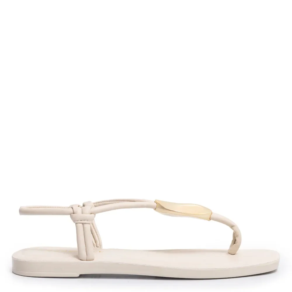 Rasteira Off White Enfeite Calce Fácil — imagem 1