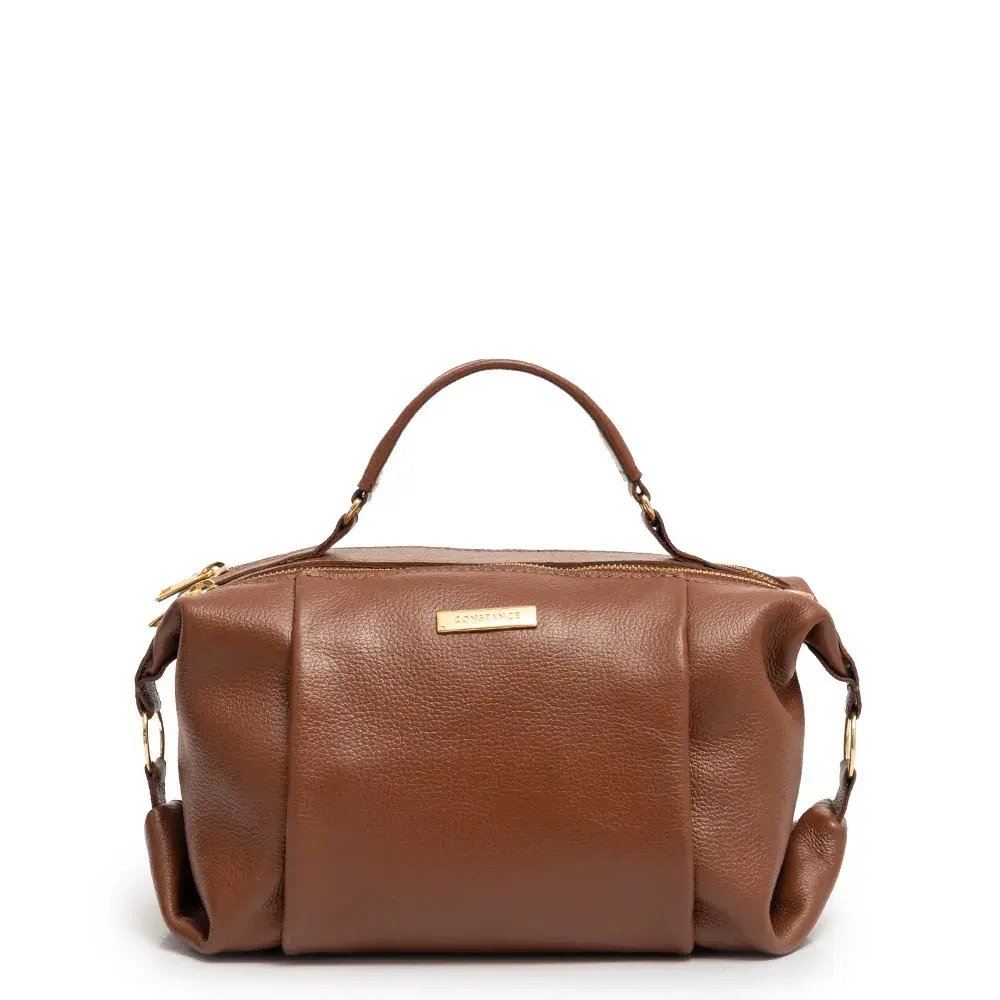 Bolsa Baú Couro Marrom