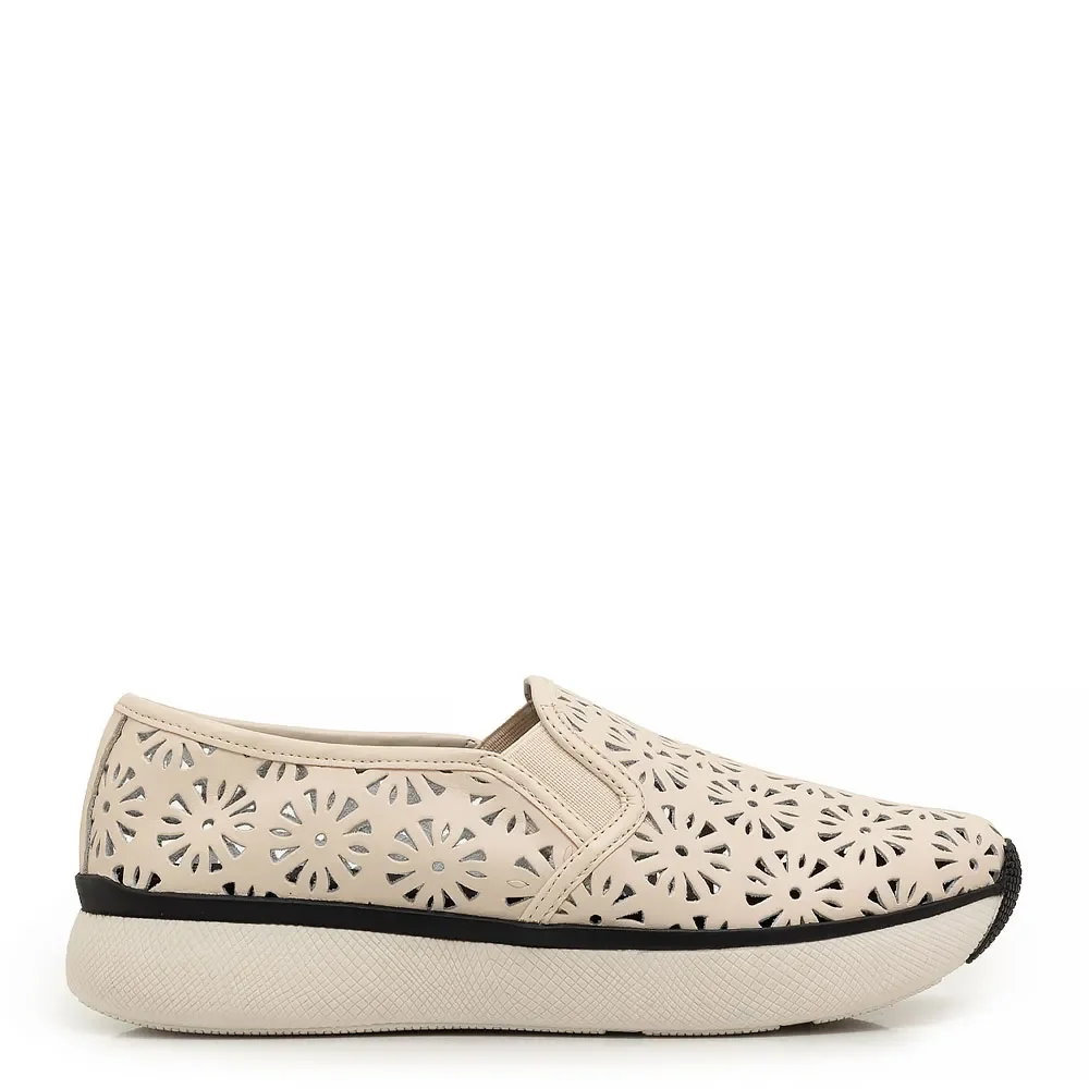 Tênis Slip On Off White Couro Recortes — imagem 1