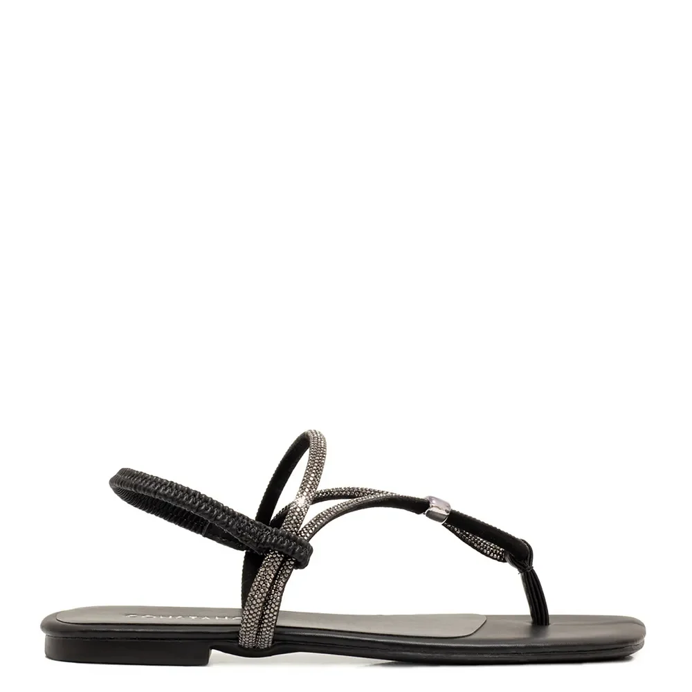 Rasteira Strass Preto — imagem 1