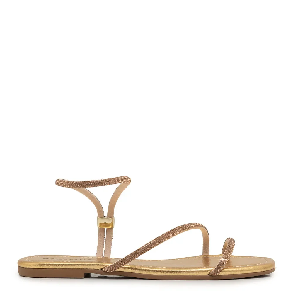 Rasteira Strass Dourado — imagem 1