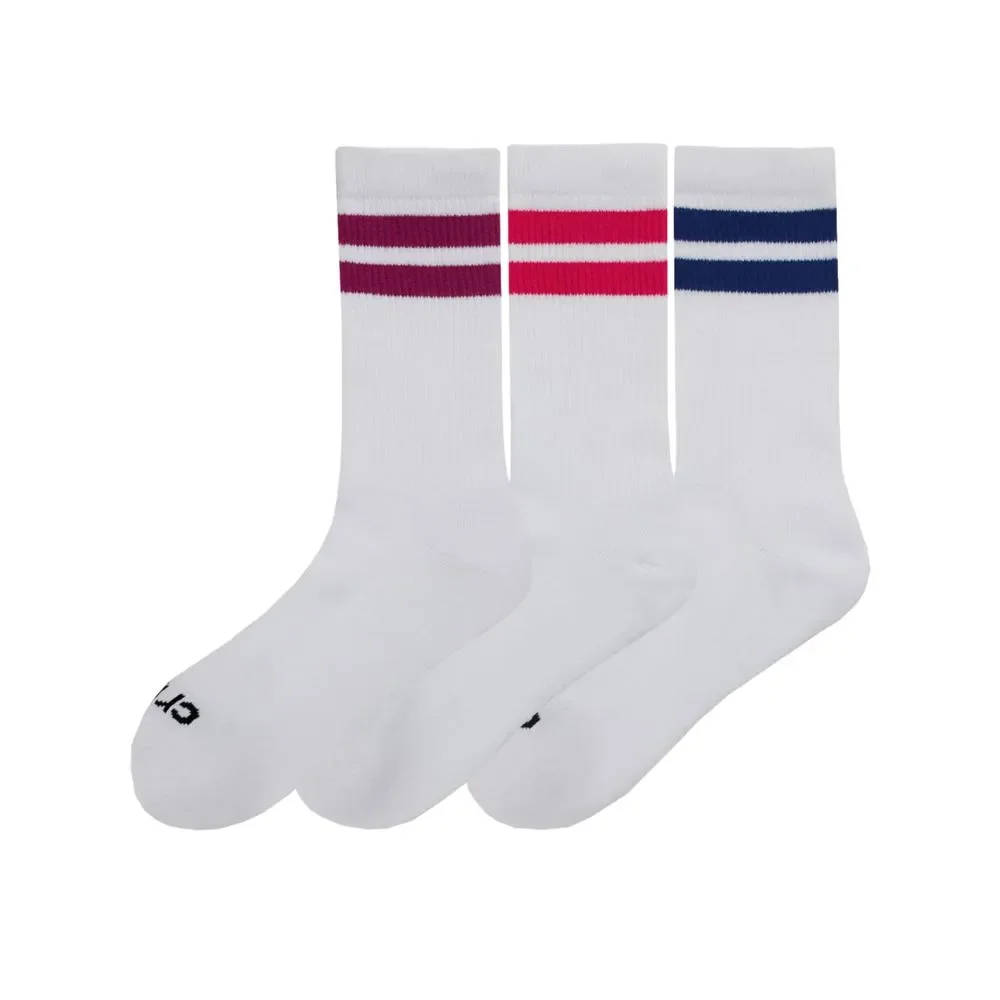 Kit Meias Listras Cano Alto Pack Com 3 Pares — imagem 1