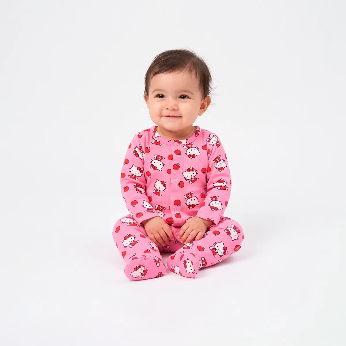 Pijama Macacão Bebê Hello Kitty Viscolycra Toque Especial Tip Top