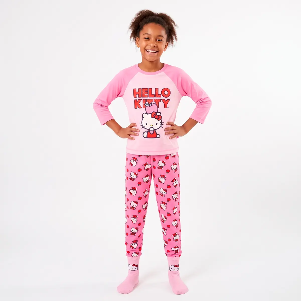 Pijama Longo Juvenil Hello Kitty Viscolycra Toque Especial Tip Top