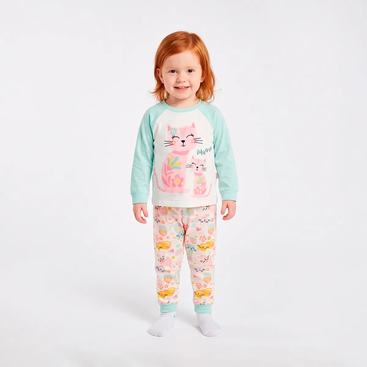 Pijama Longo Toddler Coelhinha Malha Toque Especial Brilha No Escuro Tip Top