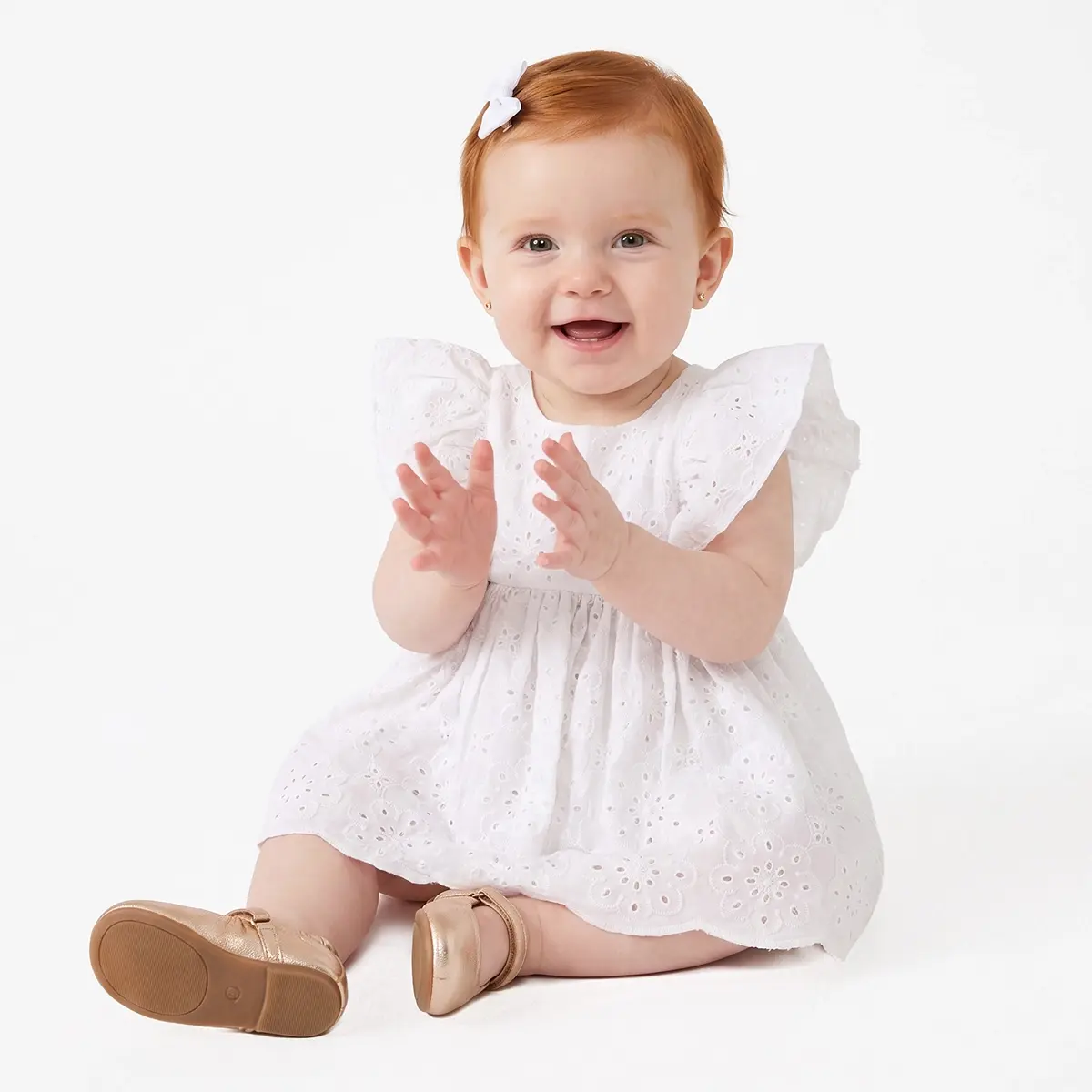 Vestido Sem Manga Com calcinha Bebê Festivo Laise Tip Top