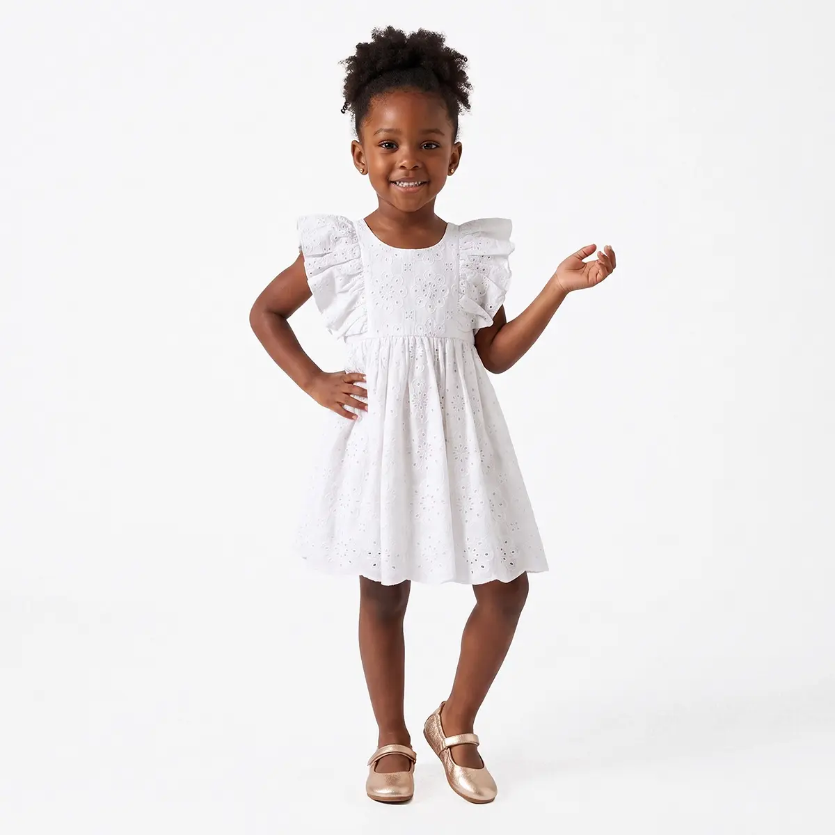 Vestido Sem Manga Kids Festivo Laise Tip Top