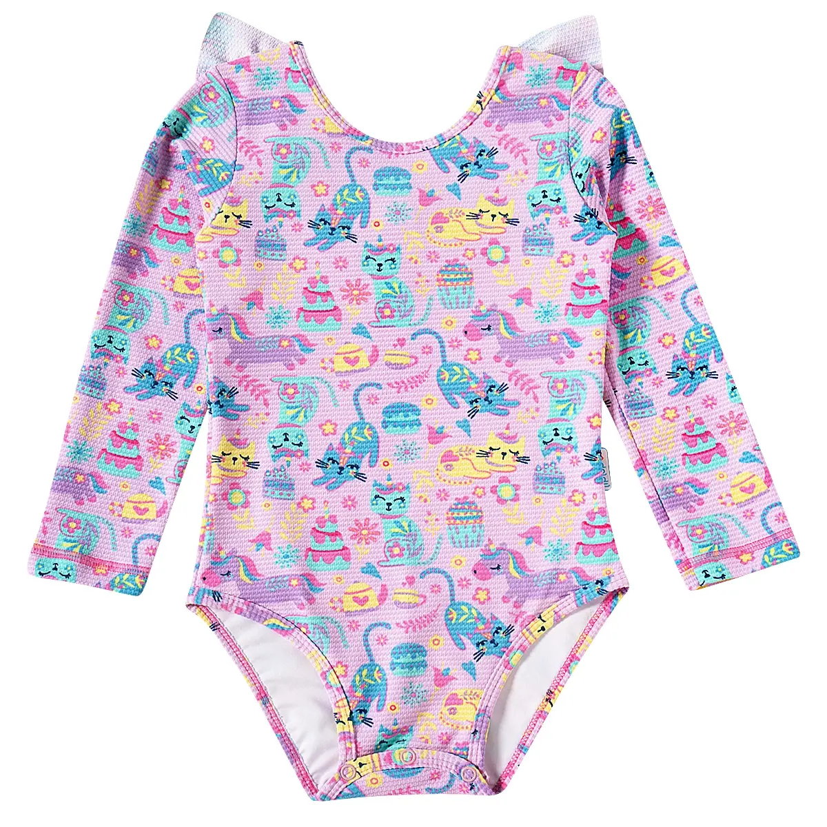 Body Manga Longa Praia Toddler Unicat Lycra Trabalhada Proteção Uv 50+ Tip Top