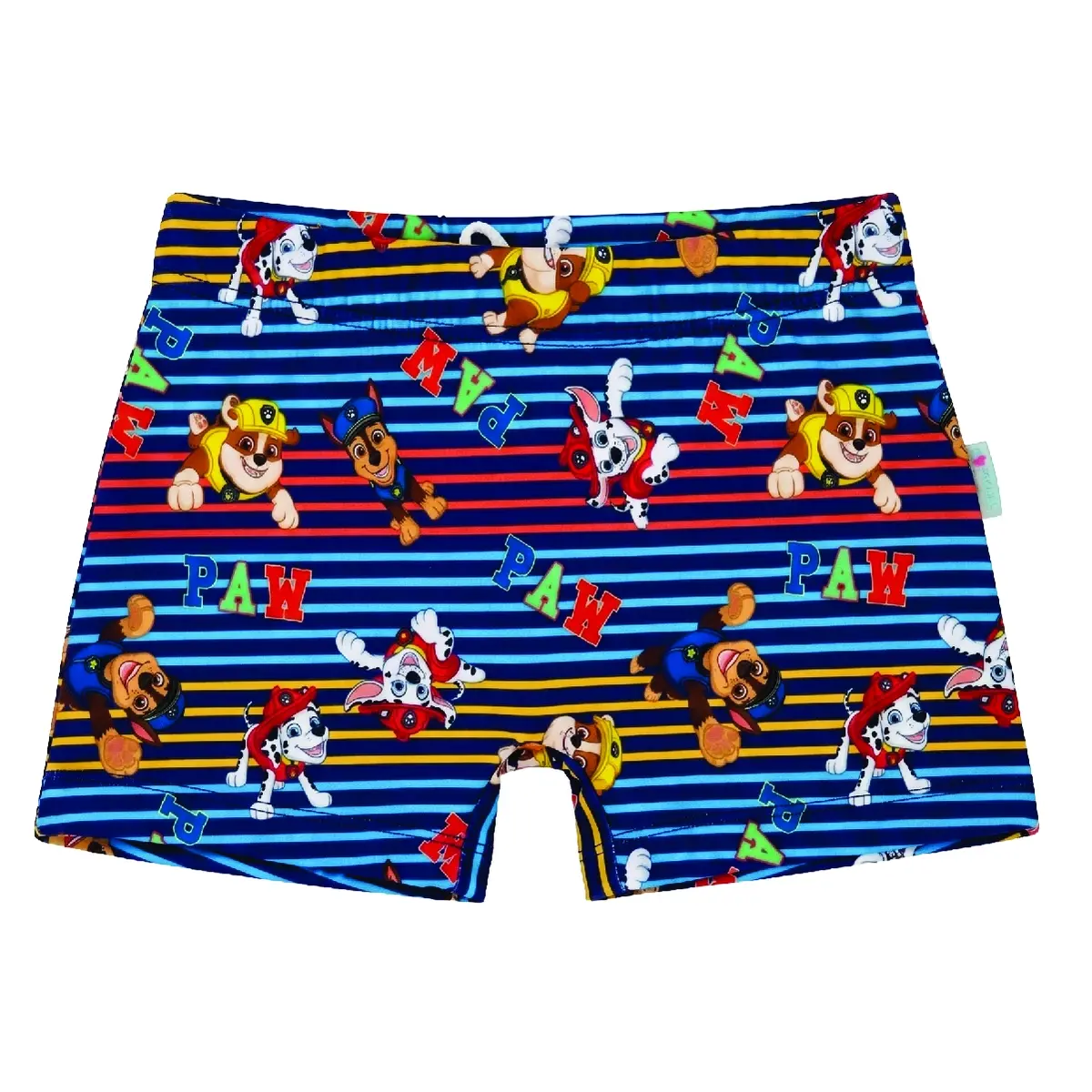 Shorts Listrado Praia Toddler Patrulha Canina Elastano Proteção Uv 50+ Tip Top