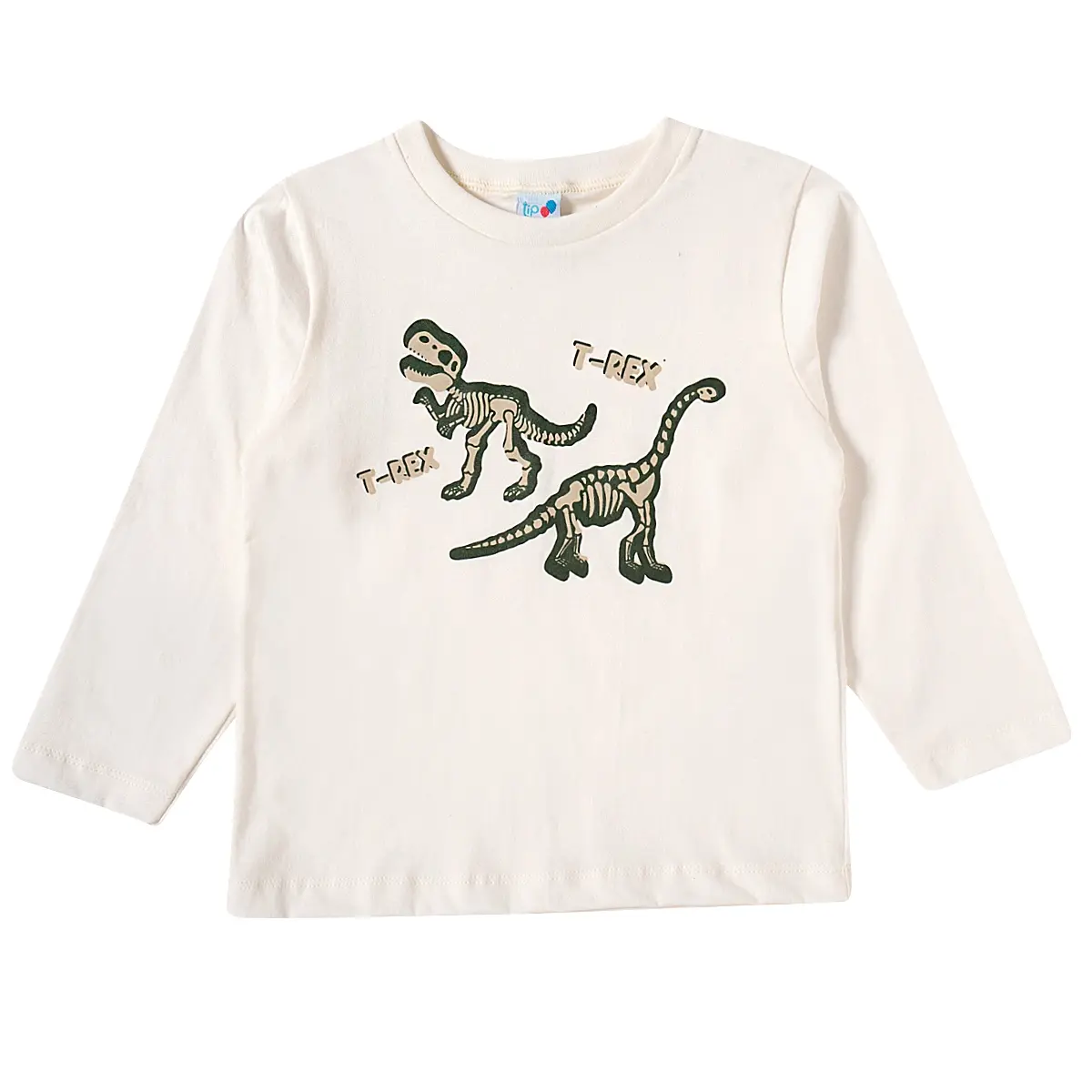 Camiseta Manga Longa Kids Dino Meia Malha Tip Top