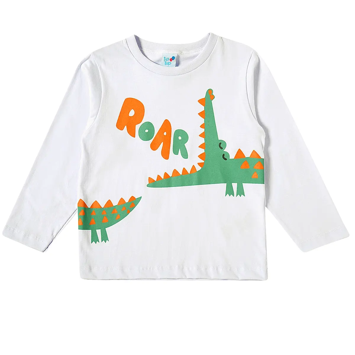 Camiseta Manga Longa Kids Jacaré Meia Malha Tip Top
