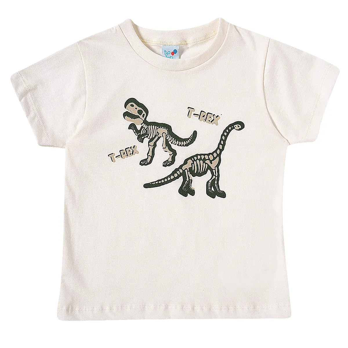 Camiseta Manga Curta Kids Meia Malha Dino Tip Top