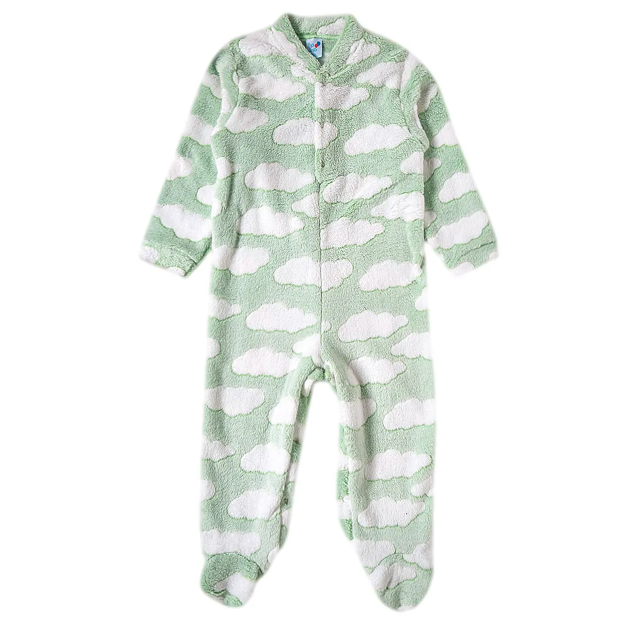 Pijama Macacão Toddler Nuvens Fleece Brilha No Escuro Tip Top