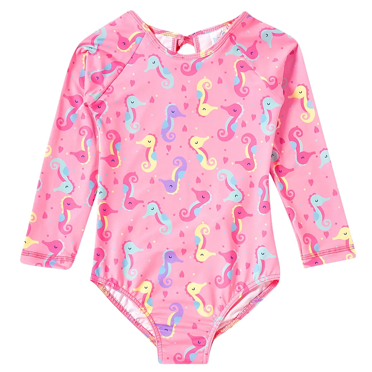 Body Praia Manga Longa Toddler Cavalo Marinho Lycra Proteção Uv 50+ Tip Top