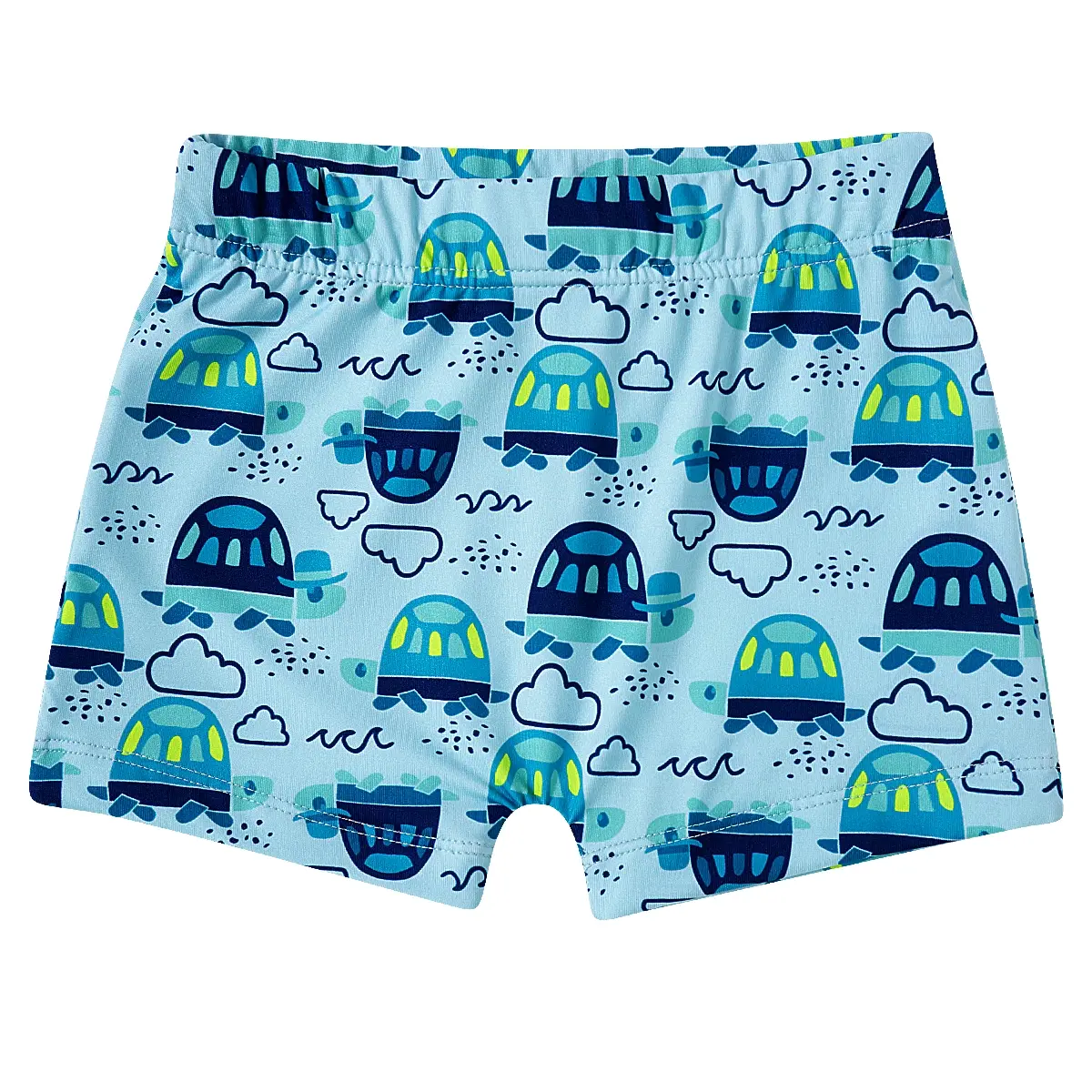 Shorts Praia Azul Toddler Tartaruga Lycra Proteção Uv 50+ Tip Top
