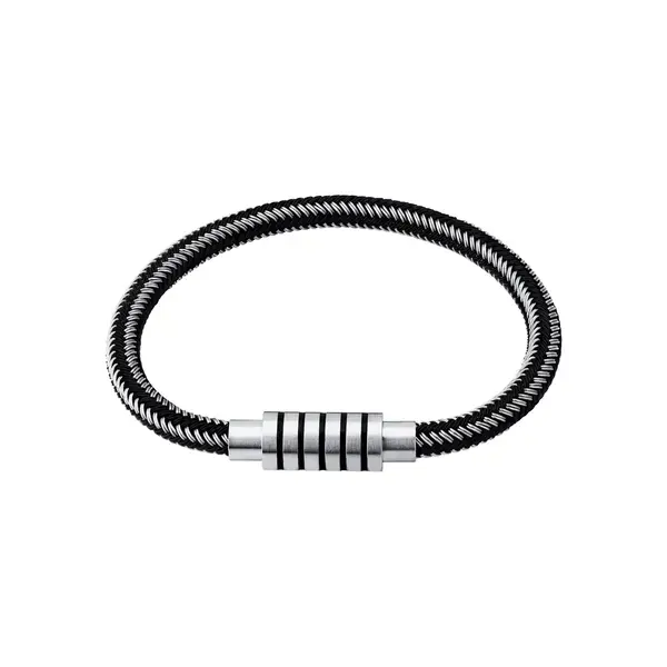Pulseira Masculina Aço Trançado Fecho Magnético