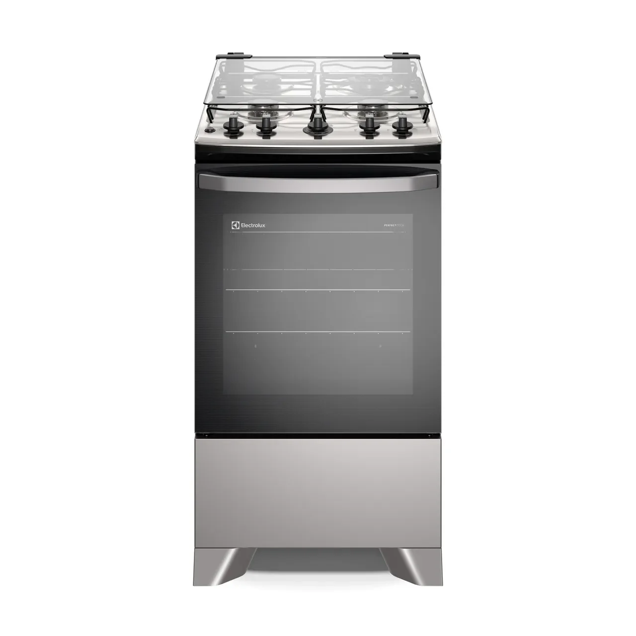 Fogão 4 bocas Electrolux Prata Efficient com Mesa Inox, PerfectCook e VaporBake (FE4IS) — imagem 1