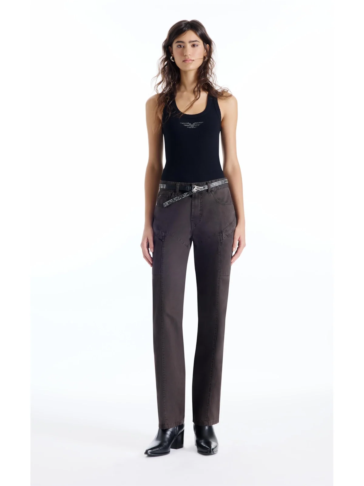 Calça Color Twill Low Rise Plumbo — imagem 1
