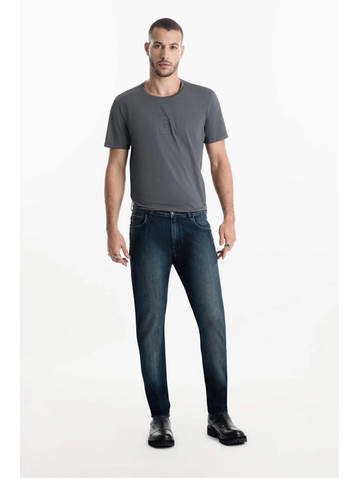 Calça High Comfort Dark Indigo Lav. Escuro — imagem 1