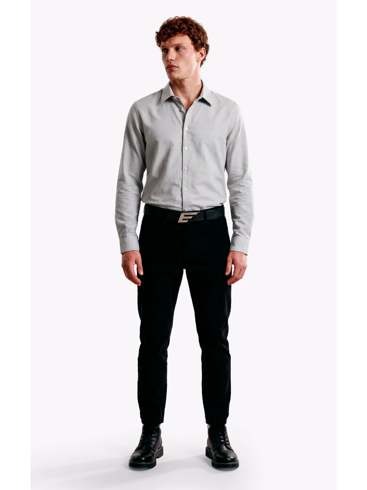Calça Veludo Slim Preto — imagem 1