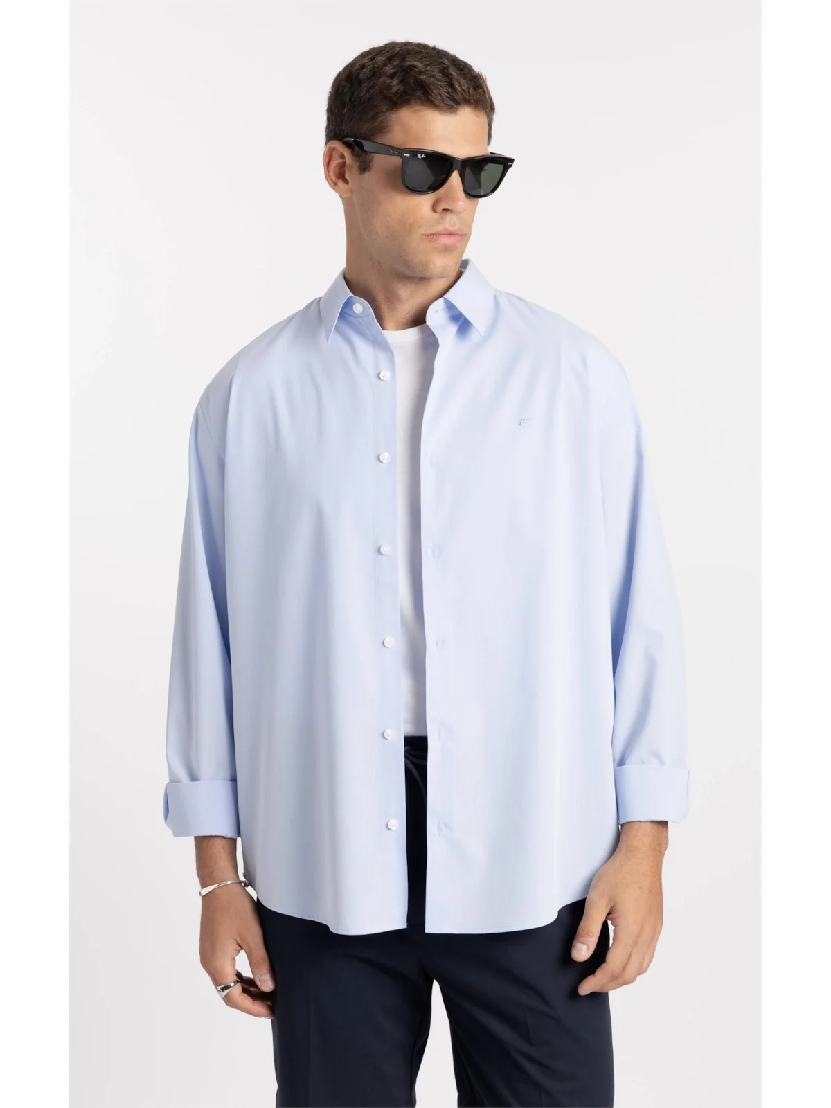 Camisa Modal Classic Azul Claro — imagem 1